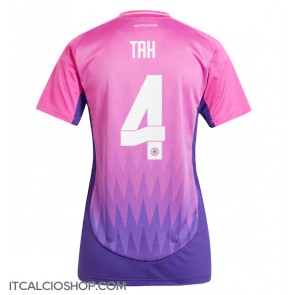 Germania Jonathan Tah #4 Seconda Maglia Femmina Europei 2024 Manica Corta